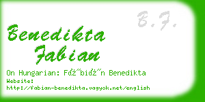 benedikta fabian business card